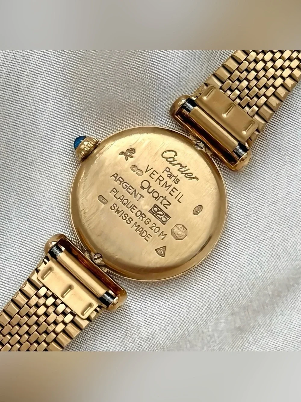 AUTHENTIC RARE VINTAGE CARTIER GOLD WATCH - WITH BOX
